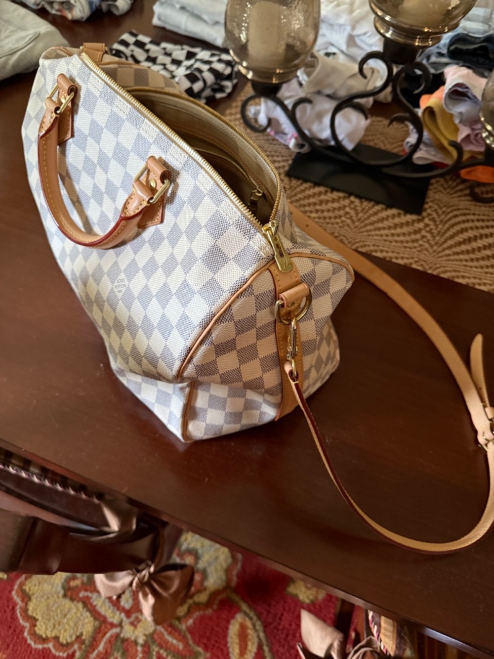 100% Authentic*****Louis Vuitton Speedy 35 Damiere Azure NWT******* - Picture 4 of 4